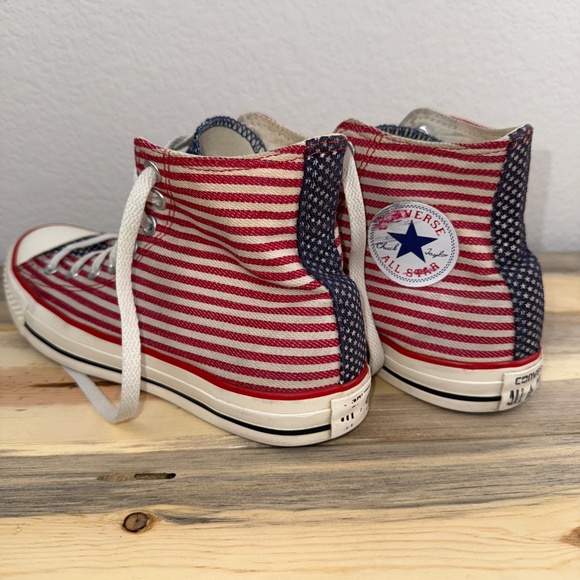 Converse High Top Chuck Taylor All American Stars and Stripes Men's 8 Women's 10 - Picture 8 of 12
